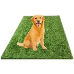 Artificial Grass, Reusable Dog Training Mat Large Size - 3 X 5FT Fake Grass Turf with Drainage Holes for Outdoor Indoor, Porch, Patio, Balcony (Thickness1.35inch) (3'3" x 4'11" (Rectangular))