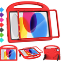 SUPLIK Kids Case for iPad A16 11-Inch 2025 (11th Gen) & iPad 10th Generation (10.9" 2022), Durable Shockproof Stand Cover with Screen Protector/Pencil Holder/Handle for Kids, Red