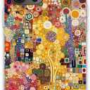 Phone Case Compatible with iPhone 16 Gustav Klimt Flower Garden Soft TPU Protective Phone Cover for Men Women Girls Boy Shockproof, Flower Garden