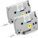 2Pack TZe-231 Label Maker Tape 12mm 0.47 Laminated White Replacement for Brother TZe231 P Touch Label Tape, Compatible with Brother PT-D210 PT-D220 PT-H110 PT-D400 PT-D600