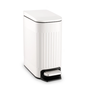 Gallon Bathroom Trash Can, White