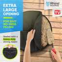 Rhino BaseMate 18" Round Umbrella Base Weight with Side-Slot Opening Fits Offset, Cantilever & Outdoor Patio Umbrellas Easy Setup Black