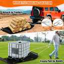 47 x 110 Yard Drag Sled with Pull Cables 1/8 HDPE Thickened Yard Sled Heavy Duty Multipurpose Yard Drag Mat for Hauling Debris, Construction Materials, Logs and Hunting Trophy