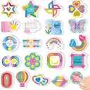 Engrowtic 180 Pcs Anxiety Sensory Stickers Sensory Strips Mindfulness Sticker Calm Anxiety Stickers Adhesive Textured Strips Tactile Fidget Tape for Desk Adults Tension Supplies (Fresh)