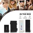 ANYLUV Womens Polarized Sunglasses Lightweight Round Sunglasses for Women Men with UV Protection 3 Packs (C26 Black/Grey+tortoise/Brown+clear Brown/Green & Brown)