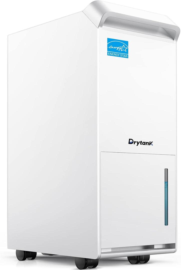 Vellgoo 70 Pint Energy Star Dehumidifier for Basement with Drain Hose, 4,800 Sq.Ft DryTank Dehumidifiers for Home Large Room, Intelligent Humidity Control White