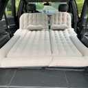 Byomostor 3 in 1 Car Air Mattress, SUV Mattress for Back Seat Cargo Area Car Mattress with Electric Air Pump-2 Support Fillers & 2 Pillows Fits SUV|MPV|Sedan|Minivan for Road Trip Camping Grey