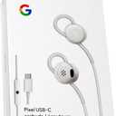 GOOGLE Earbuds Wired Headset USB-C, Comfortable Fit, Inline Controls, Compatible with Type-C Phones - White (Retail)