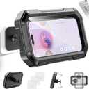 KDD Shower Phone Holder Waterproof - 360 Rotation Detachable Phone Case, Fully Enclosed High Touch Sensitive Design Wall Phone Mount Stand, Bathroom Mirror Bathtub Accessories for 4-6.7 Cellphones