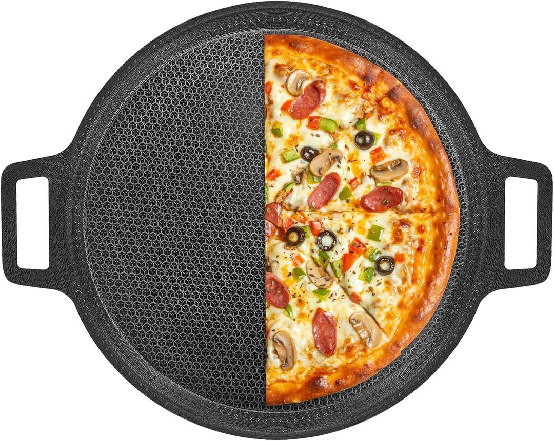 16" Hybrid Steel Pizza Pan, 3-Ply Nonstick Pizza Steel for Oven & Stove
