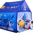 Space Rocket Ship Kids Tent with Mat for Boys & Girls Aged 3+ Toddler for Indoor Outdoor Playhouse Tent Set Sizes 4746.838.1In,Washable
