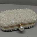 Women's Evening Handbags Pearl Clutch Purse Beaded bag Bridal Clutch wedding Purse