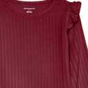 Amazon Essentials Girl's Wide-Rib Outfit Set (Dark Red)