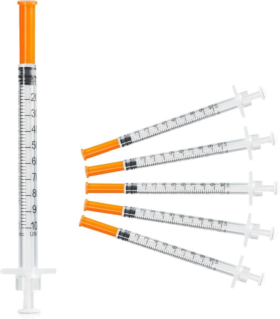 1CC Syringes with Needle - 30G 1MM 1/2 Inch(13mm) Disposable Syringe, Individual Wrapped, 20PACK