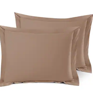 2pcs Nestl Soft Double Brushed Microfiber Pillow Shams - Set of 2, Light Brown 20x26