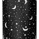 Goth Tumbler with Straw and Lid Gift for Boys Girls Gothic Water Bottle Halloween Travel Kettle Cup for Car Cold and Hot Stainless Steel Double Wall Insulated Mug (Star Moon, 30oz)