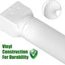 2 Pack Rain Gutter Downspout Extensions Flexible,Drain Downspout Extender Connector 21"-68",Screws for Included,White