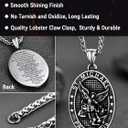 FaithHeart Saint Michael Pendant Necklace for Men, with 22"+2" Wheat Chain