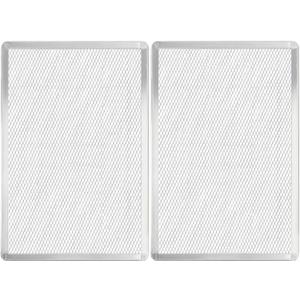 Pizza Screen 11 x 16 Inch 2 Pack Rectangular Aluminum Pizza Pan Restaurant-Grade Flatbread Screen Pizza Crisper Pan,Oven-Safe Pizza Screen 11 x 16 Inch 2 Pack Rectangular Aluminum Pizza Pan Restaurant-Grade Flatbread Screen Pizza Crisper Pan,Oven-Safe