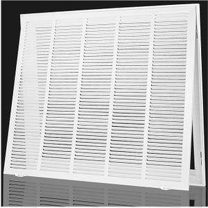 Return Air Filter Grille,AC Air Return Vent Cover Solid Steel HVAC Vent Cover for Wall and Ceiling,Return Air Grille Holds 1" Thick AC Filter,