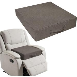 Recliner Cushion for Elderly, 20x20x5 Inch Thick. Extra Large Seat Cushion for Couch, Floor, Recliners and Armchairs. Eases Hip & Back Pain and Helps You Stand Up Easier (Grey)