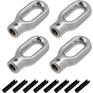 Skylight Eyelet Adapter with Set Screw Opener Adapter Replacement Awning Window Hardware Compatible with Velux Skylight Parts, 4PCS(Silver)
