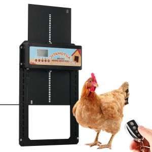 CO-Z Automatic Chicken Coop Door, Solar Chicken Coop Door with Light Sensor & Timed Control with IR Sensor & Display Screen for Duck Rabbit Goose NotIncl Solar Panel