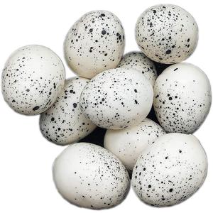 LWINGFLYER 10pcs Artificial Bird Eggs Craft for Home Decor Garden Ornaments Speckled Fake Foam Bird Eggs for Wedding Party Decorative Photography Prop (10)