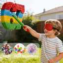67 Theme Piata - Six Seven Party Supplies Piata Bundle with Blindfold and Bat for Girls Kids 67 Meme Funny Theme Birthday Party Game Decorations (15.7" x 12.6" x 3.5")