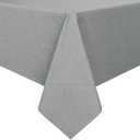 Romanstile 100% Waterproof PVC Tablecloth, Rectangle Oil Spill Proof Stain Resistant Vinyl Table Cloth, Wipe Clean Plastic Table Covers for Kitchen/Dining/Parties - 60 x 102 Inch, Light Grey