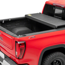 Rough Country Hard Tri-Fold Tonneau Cover for Chevy Silverado & GMC Sierra 1500 (2019–2026) - Low-Profile Aluminum Truck Bed Cover, Fits 5'10 Short Bed