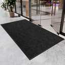 4′ x 6′ Front Doormat Indoor Outdoor Entrance, Commercial Door Mat Heavy Duty Trap Dirt and Moisture Entryway Floor mat, Custom Size Non Slip Rubber Backing Welcome Mat for High Traffic Area