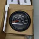 MH 6 AUTO Boat Gauge Set - 3-3/8" 80MPH & 120KM GPS Speedometer, Tachometer, 2-1/16" 52mm Oil Pressure Gauge, Fuel Level, Water Temperature, Voltmeter Alarm Marine Meter Kit with Sensor(Black)