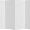 4 ft. Short White Temporary Cardboard Folding Screen - 4 Panels