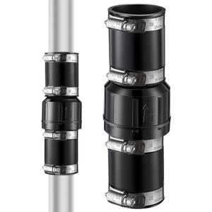 Threlaco 1 Pack Sump Pump Check Valve Fit 1-1/2 inch and 1-1/4 inch Pipe, Check Valve with 4 Pcs Stainless Steel Hose Clamps for Sump Pump Life Expectancy Increase
