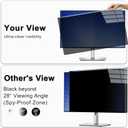 22 Inch Hanging Privacy Screen for Computer Monitor,