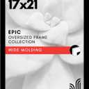 Americanflat 17x21 Picture Frame with Polished Plexiglass - Black Picture Frame - Wide Photo Frames Made of Engineered Wood for Vertical or Horizontal Wall Display - Epic Collection - Black
