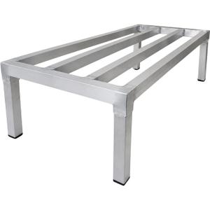 F&L Heavy-Duty Aluminum Dunnage Rack – 1850 lb Capacity, All-Welded Aluminum Storage Platform Designed for Warehouses, Restaurants, Retail Backrooms, and Industrial Use (48"x24"x12")