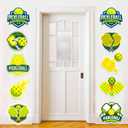 3 x 2Pcs Pickleball Themed Door Hanging Banner Pickleball Porch Sign Door Banner Pickleball Banner Pickleball Birthday Party Decorations for Pickleball Birthday Party Supplies