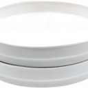 Elk and Friends Kids 7.8 Porcelain White Plates | Suitable for Babies/Toddlers | Microwave & Dishwasher Safe | Non Slip Dinnerware | Snack Dishes | 2 Pack