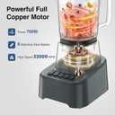 NEWBULIG Professional Countertop Kitchen Blender, 54oz Glass Pitcher