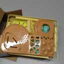 Hamiledyi Portable Hamster Cage 2 Layers Dwarf Hamster Habitat 10.90L*8.07W*9.84H Small Animal Travel Cage with Exercise Wheel Hamster Enclosure Mouse Cage for Hamsters Mice Gerbils Tiny Pets (Yellow)