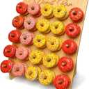 ZOOYOO Large Bamboo Donut Wall Holds 50 Donuts - 26x22 Inch Donut Display Stand for Wedding, Baby Shower, Birthday Party Decor - Dessert Table Centerpiece