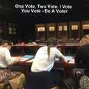 LioNergy Set of 80 Be A Voter Postcards, Vote Card Whale Postcard with Watercolor Whale Perfect for Writing to Your Representatives or Get Out the Vote Campaigns, 4 x 6 Inch (Blue)