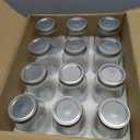 Jucoan 12 Pack 24 oz Glass Mason Jar Canning Jar with Silver Airtight Metal Lids, Regular Mouth Glass Jars for Preserving Fruits, Vegetables, Pickles, Tomato Juices and Sauces, Square Shape