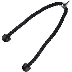 Long Tricep Rope for Home Gym Pulley System,46"/54" Rope Pull Down Attachment, Tricep Rope Cable Attachment, Tricep Pull Down Rope for Public Gym (black)