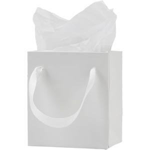 Aosric 30 Pack 4x2.8x4.5 In White Gift Bags  Small Sturdy & Reusable Premium Thick Paper Bags for Boutique Gift, Party Favors, Weddings, Birthdays, Christmas and Holidays