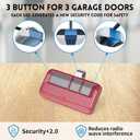3 for Chamberlain LiftMaster Craftsman Garage Door Opener Remote 893LM 893Max 971LM Universal, Red