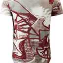 YININF Mens Hipster Hip Hop Short Sleeve Print T-Shirt Shirts Men (M)