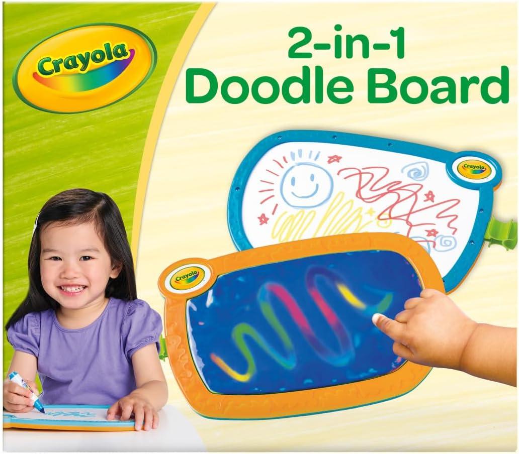 Crayola 2-in-1 Doodle Board for Toddlers, Squishy & Erasable Drawing Tablet, Educational Toddler Toy, Travel Activity, Sketching Pad, Gift for Kids, Small